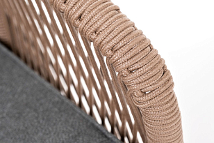 Кресло 4SIS Канны из роупа Цвет: белый, коричневый, серый, садовая мебель