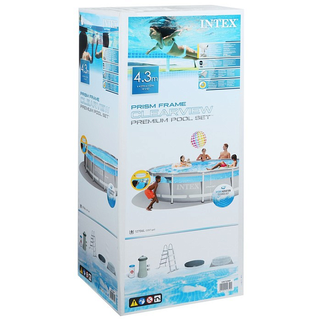 Бассейн каркасный Intex Prism Frame Ø488 х 122 для серфинга