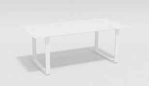 Обеденная зона Gardenini Voglie 180 Белый / Антрацит со стульями Voglie Armrest, садовая мебель