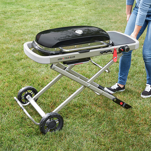 гриль газовый на подставке weber traveler