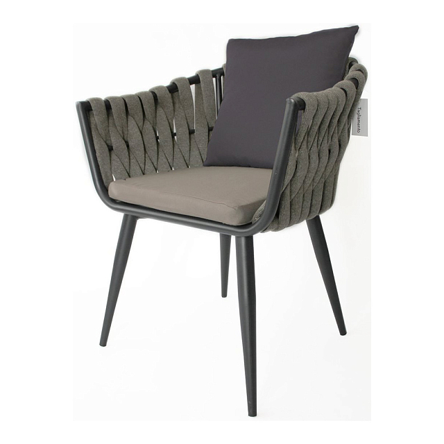 Кресло плетеное с подушками Tagliamento Verona Цвет: темно-серый 