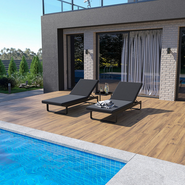 Шезлонг Ideal Patio Letto Цвет: карбон, антрацит 