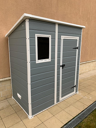 Пластиковый сарай Keter Manor Pent 6x4 для сада и загородного дома Пластиковый сарай Keter Manor Pent 6x4, уличное оборудование