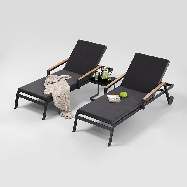 Шезлонг Gardenini Sogno S Карбон / Антрацит 