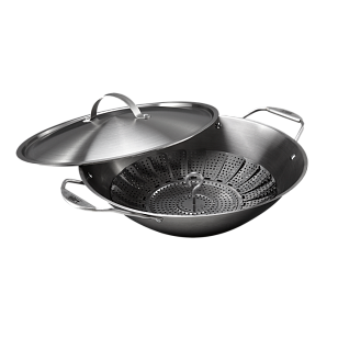 Вок Weber Crafted со вставкой для приготовления на пару для сада