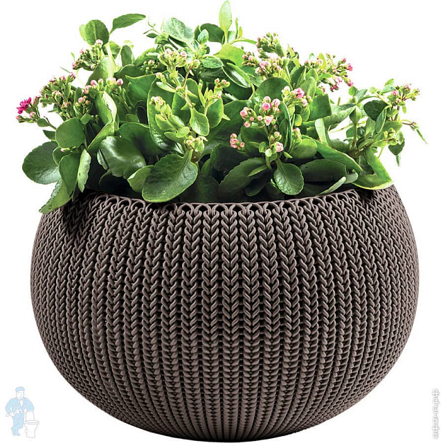 Кашпо Keter Cozies M подвесное Цвет: коричневый 