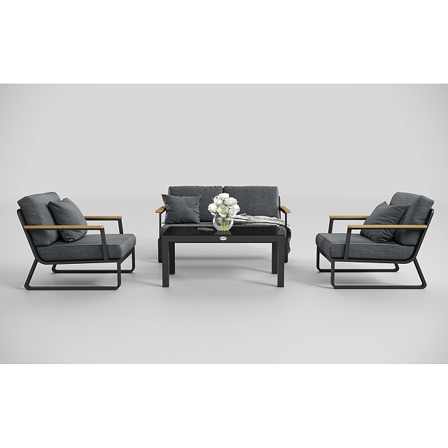 Лаунж зона Gardenini Premium Voglie Карбон / Темно-серый 