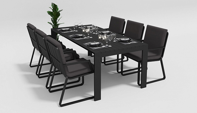 Стул Gardenini Vogle Armrest carbon anthracite 