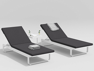 Столик для шезлонга Gardenini Villino Белый, садовая мебель