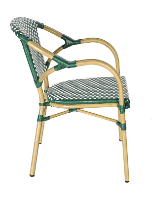 Стул 4SIS Кабри, цвет зелено-белый, садовая мебель