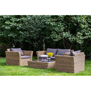 Лаунж-зона 4SIS Капучино Сингл (гиацинт), цвет соломенный для дачи Лаунж-зона 4SIS Капучино Сингл (гиацинт), цвет соломенный, садовая мебель