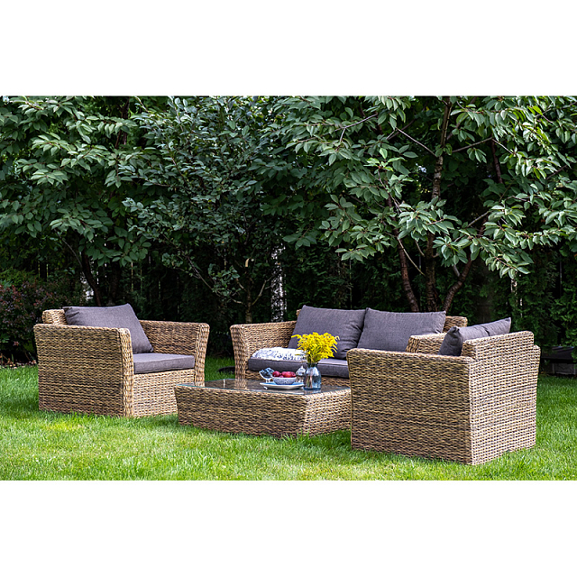 Лаунж-зона 4SIS Капучино Сингл (гиацинт), цвет соломенный 