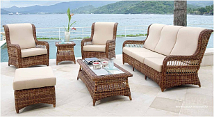 Банкетка с подушкой Skyline Design EBONY 22006, садовая мебель