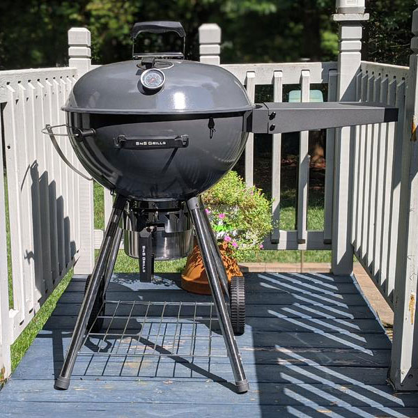 угольный гриль slow ‘n sear deluxe kettle 57см