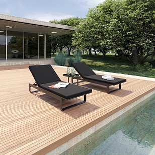 Шезлонг Ideal Patio Letto Цвет: карбон, антрацит, садовая мебель