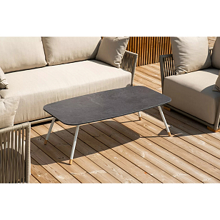 Лаунж-зона 4SIS Форли 4-местная, каркас светло-серый, роуп серо-коричневый, садовая мебель