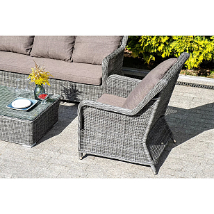 Лаунж зона 4SIS Гляссе, цвет графит, садовая мебель