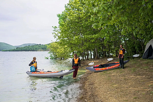 Каяк надувной одноместный с веслами Aqua Marina Memba-330 10'10" S22 для серфинга Каяк надувной одноместный с веслами Aqua Marina Memba-330 10'10" S22
