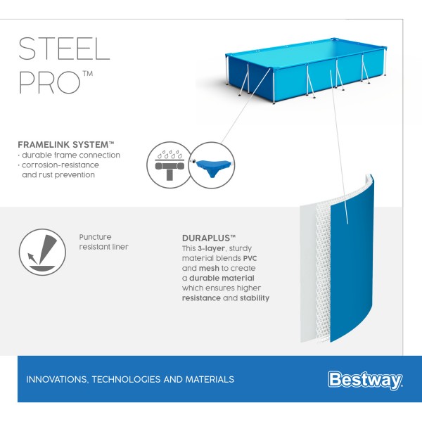 Бассейн каркасный Bestway Steel Pro 400 х 211 х 81 для серфинга