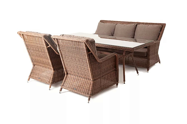 Обеденная группа 4SIS Гляссе, цвет коричневый 