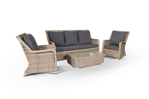 Лаунж зона 4SIS Гляссе, цвет соломенный, садовая мебель