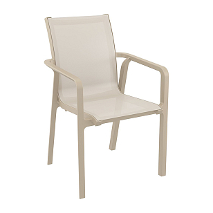 Кресло Siesta Contract Pacific Цвет: бежевый для дачи Кресло Siesta Contract Pacific Цвет: бежевый, садовая мебель