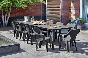 Стул Keter Dante Lowback графит для дачи Стул Keter Dante Lowback графит, садовая мебель