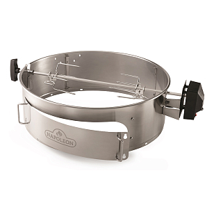 Вертел с двумя зажимами, экраном и электромотором для угольных грилей Napoleon 22K для сада