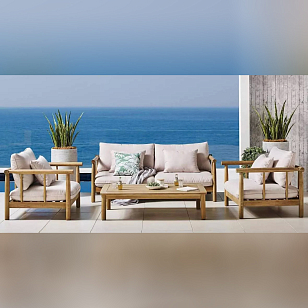 Диванная группа из тика Joygarden Bungalow для дачи Диванная группа из тика Joygarden Bungalow, садовая мебель