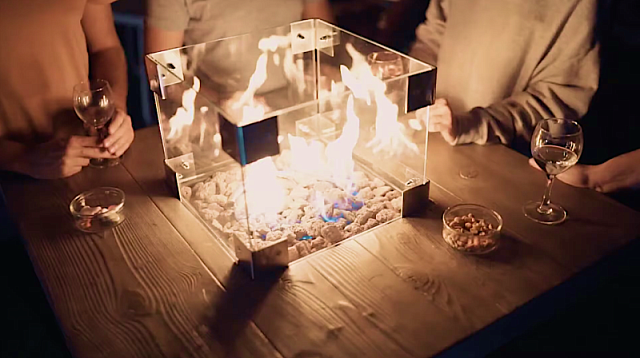 Уличный газовый стол камин Clifton Lounge Table Lime (без столешницы) 