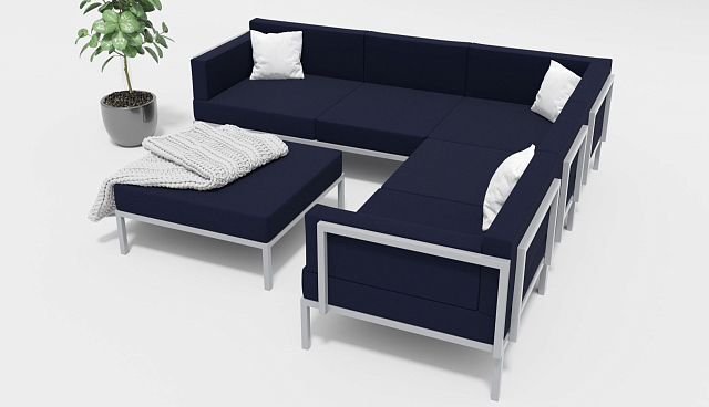 Лаунж зона Gardenini Serenita Dark Blue 