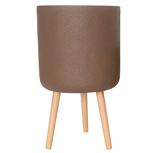 Кашпо Idealist Lite Урбан напольное круглое с подставкой D63 Цвет: кофе, уличное оборудование