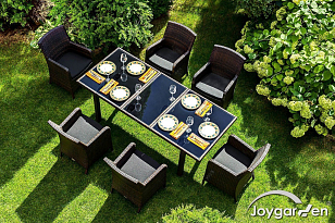 Плетеное кресло Joygarden Mykonos темно-коричневое УЦЕНКА