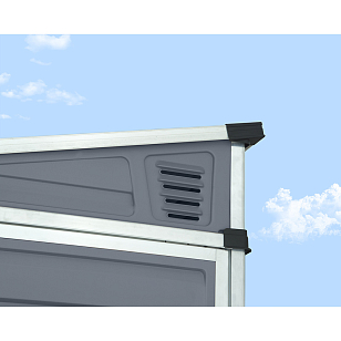 Cарай из поликарбоната Palram Skylight Pent 4x6 Dark Grey для сада и загородного дома Cарай из поликарбоната Palram Skylight Pent 4x6 Dark Grey, уличное оборудование