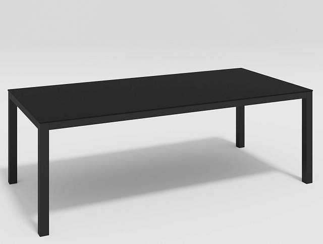 Обеденная зона Gardenini Calma 200 Карбон / Черный со стульями Bella 