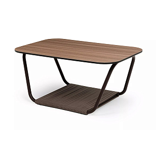 Стол журнальный 4SIS Гранада 90 х 60, каркас коричневый, роуп коричневый, столешница дуб для дачи Стол журнальный 4SIS Гранада 90 х 60, каркас коричневый, роуп коричневый, столешница дуб, садовая мебель