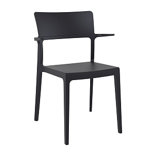 Кресло Siesta Contract Plus Цвет: чёрный для дачи Кресло Siesta Contract Plus Цвет: чёрный, садовая мебель