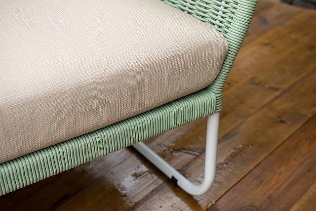 Лаунж-зона 4SIS Фиджи 5-местная, каркас светло-серый, роуп зеленый 