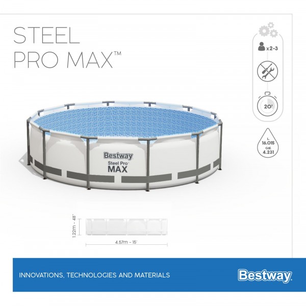 Бассейн каркасный Bestway Steel Pro Мах Ø457 х 122 для серфинга