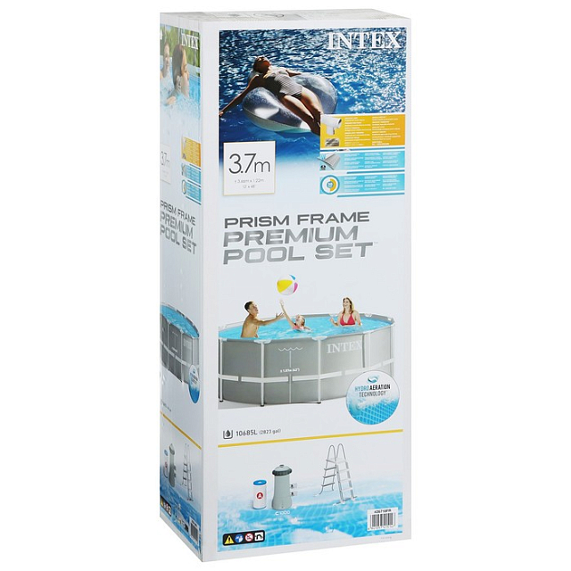 Бассейн каркасный Intex Prism Frame Pool Ø366 х 122 для серфинга