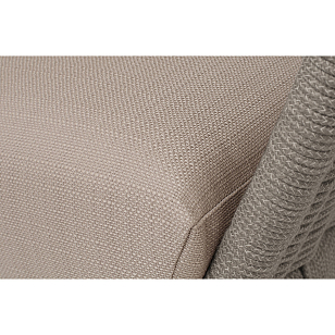 Диван 4SIS Фиджи 3-местный, каркас светло-серый муар, роуп серый меланж, ткань Mossle бежевая, садовая мебель