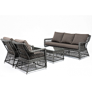 Лаунж зона 4SIS Гранд Латте, цвет графит для дачи Лаунж зона 4SIS Гранд Латте, цвет графит, садовая мебель