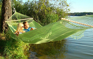 Гамак двухместный Lite Tulip зеленый для хобби и пикника