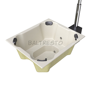 Купель с печкой террасная Baltresto Quattro Terras 2 х 1.7 м белый, уличное оборудование