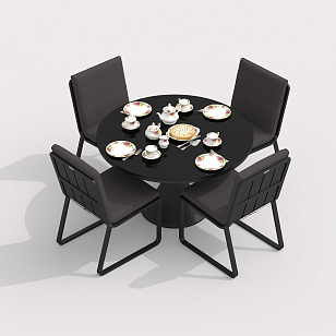 Обеденная группа Ideal Patio Diva Gira Цвет: карбон, антрацит, садовая мебель