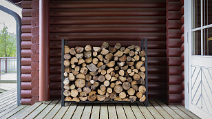 Дровница металлическая с чехлом для сада и загородного дома Дровница металлическая с чехлом, уличное оборудование