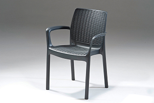 Стул Keter Bali графит для дачи Стул Keter Bali графит, садовая мебель