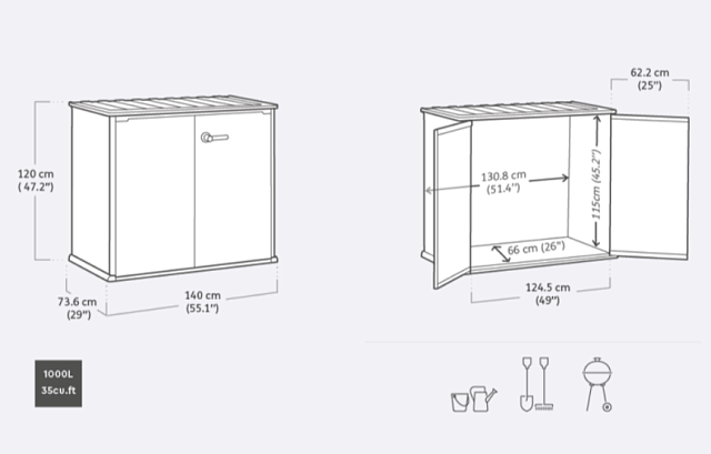 Шкаф уличный Keter Cortina Bella 