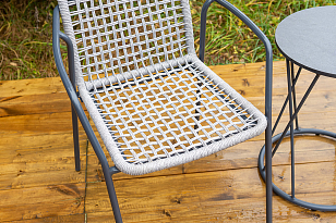 Кофейный комплект Тунис, цвет темно-серый, садовая мебель