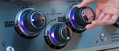 Ручки регулировки температуры с подсветкой